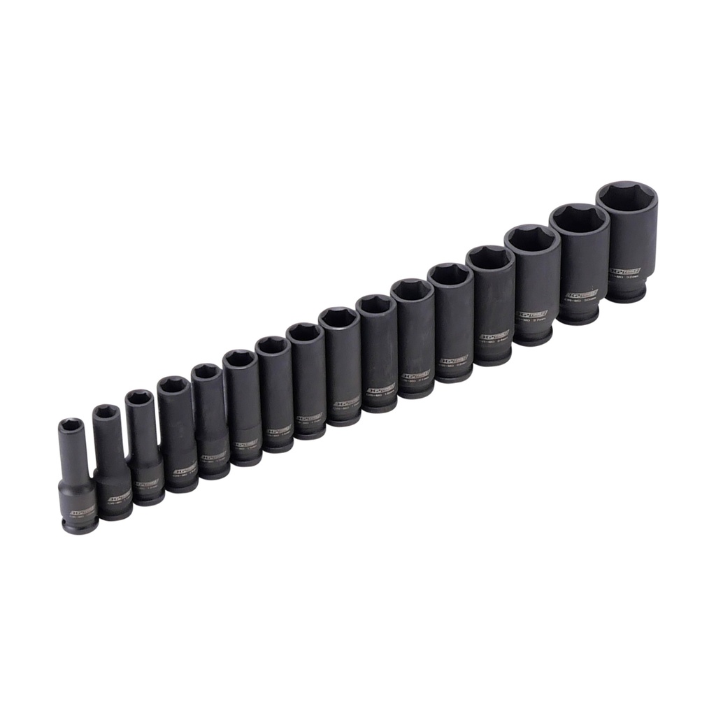 Deep impact socket set 16pcs 1/2"