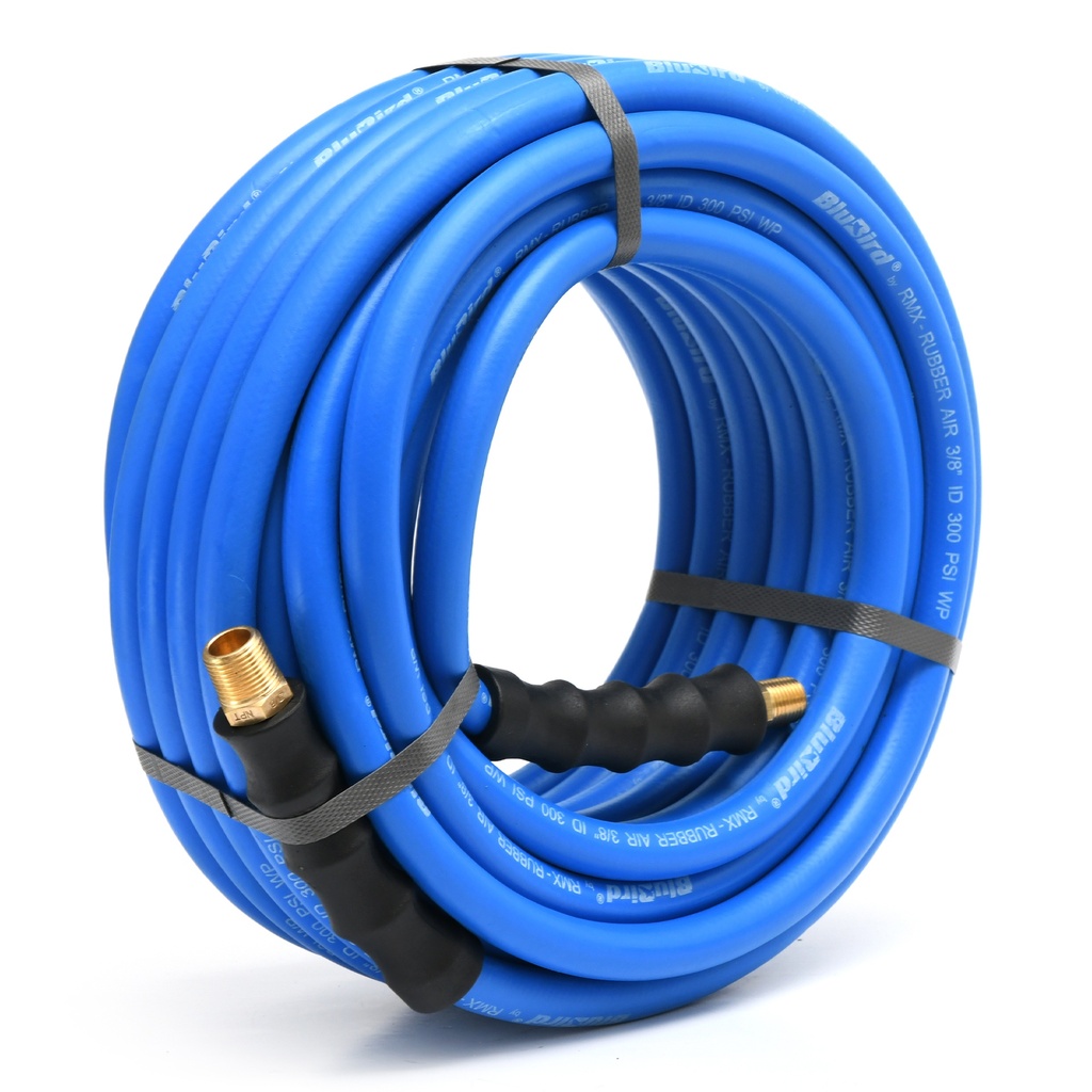 Blubird Rubber Air Hose 8mm x 20mtr with 1/4 MBSP External Thread