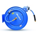 Blubird Rubber Air Hose Reel Single Arm Heavy Duty 10mm X 15mtr Outlet - 3/8" M-BSP & Reel Inlet 3/8" M-BSP