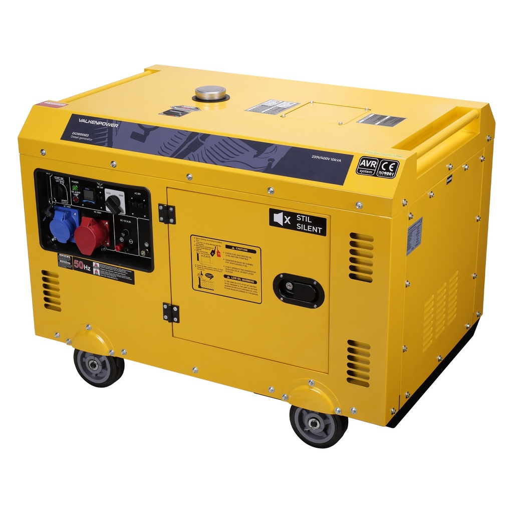 Diesel generator set geluidsgedempt 230V-400V 10kVA