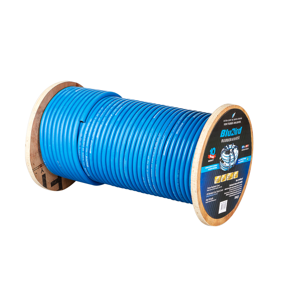 Blubird Luchtslang rubber 6mm x 100m op rol open einde