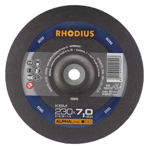 [200090] Grinding wheel KSM 230 x 7,0 x 22,23mm V27 10 pieces